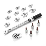 17PCS Interchangeable Torque Wrench Set, 9mm x 12mm Open End, 5-45 ft.-lb/6.8...