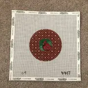 Chandail Hand painted Needlepoint Canvas Cardinal Bird Christmas By Amanda