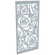 ProtectorAl 300-1200w x 1201-2400h Silver Matt/Gloss White Roses Unframed Composite Deco Panel