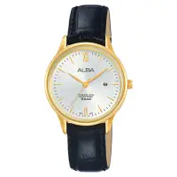 在飛比找momo購物網優惠-【ALBA】送禮首選 精緻淑女 石英錶 皮革錶帶 防水50米