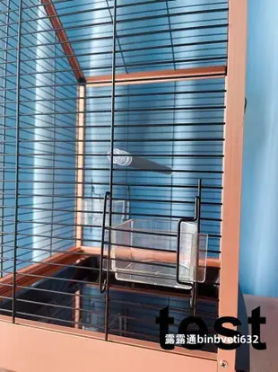 觀賞鳥籠牡丹鸚鵡籠鋁合金邊框寵物籠可拆卸易安裝清潔便攜別墅籠