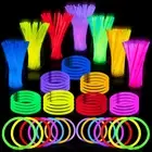 JOYIN 200 Pcs 8" Glowsticks, Bracelets Necklaces, Glow in the Dark Party Favors,