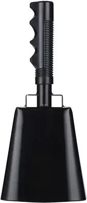 10’’ Steel Cow Bell with Handle, Noise Maker Cowbell, Cheering Loud Hand Call Be