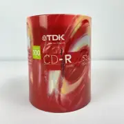 New! TDK Blank Recordable Disc CD-R 100 Pack 700MB 80 Min 52x Speed ~ Sealed