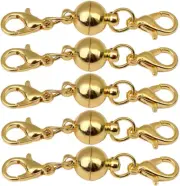 10 Pcs Magnetic Lobster Clasps Ball Buckles Magnet Closures Converter for Jewelr