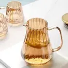 Glass Pitcher 1.2L Heat Resistant Large Capacity Iced Tea Pitcher for Coffee