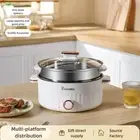 Electric Mini Home Cooking Pot Multifunctional Hot Pot Rice Cooker UK EU Plug