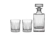 3pc Xavier Whisky 650ml Decanter Bottle 275ml Glasses Cup Drinkware Set Clear