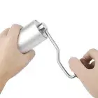(Silver )Household Portable Manual Coffee Mill Grinder Hand Crank Kitchen