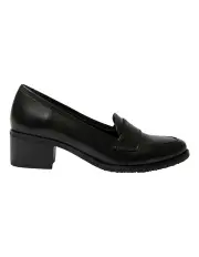 [Easy Steps] Napoli Leather Heeled Shoes in Black