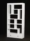 AMERICANO WHITE 10 CUBE DISPLAY CABINET ROOM DIVIDER 2 DRAWERS MAHOGANY
