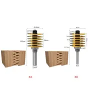 8mm 1/2" Shank Router Bit Finger Joint Tenon Milling Cutter Woodworking