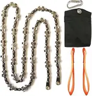 [Homyall] 48 Inch High Reach Tree Limb Hand Rope Chain Saw Cuts Branches Easily Manual Pocket Chainsaw with 62 Sharp Blades on Both Sides for Gardening Camping Hiking Survival Gear