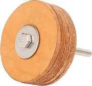 [gernie] Leather Honing Wheel, 2.36in Cowhide Leather Abrasive Wheel Multi Layer Leather Buffing Polishing Wheel, Professional Jewelry Polishing Wheel with Shank for Mirror Finish