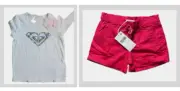 (2pcs) Size 4 Roxy Crent Heart Tee + Pumpkin Patch Zoe Shorts NWT RRP $50.98