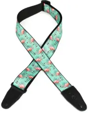 Levy's MPD2 Polyester Guitar Strap - Flamingos (5-pack) Bundle