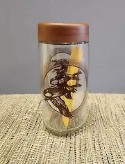 New Vintage Country Crystal Geese Ducks Flying Pattern Clear Glass Spice Shaker