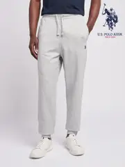 U.S. Polo Assn. Grey Mens Double Horsemen Loopback Joggers (F92864) | $115