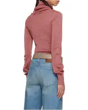 Valentino Logo Plaque Turtleneck Jumper XXS,S,XS,M BLUSH ROSE