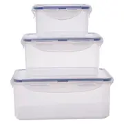 LOCKNLOCK Classic Rectangle Storage Container 3pc Set