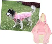 BCOATH 1pc Medium and Large Dogs Raincoat Cloak with Reflective Strips Pet Jacket for Cold Weather Lightweight and Breathable Design Stylish and Safe for Outdoor Use