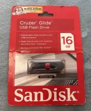 SanDisk Cruzer Glide USB 16GB Flash Drive Memory Stick Brand New