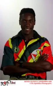 Henry Olonga Zimbabwe 1998 Old Player Cricket Photo