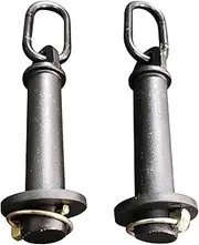 1 Pair Squat Rack Attachments for Elastic Band, Alloy Steel Power Rack Attachments for Home Fitness Gym Equipment Accessories, Fits on 3X3 with 1" Hole