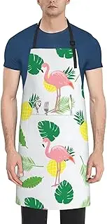[AFHYZY] Chef Aprons for Women with Pockets Kitchen Cooking Aprons, Flamingo, One Size, Flamingo, One Size