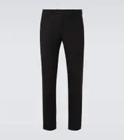 [Rubinacci] Rubinacci Modluca wool flannel straight pants UK 38 black