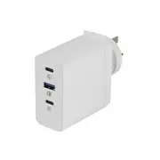[Powertech] Laptop Wall Plugin Power Supply with 2 C & 1 A Type Socket