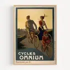 Cycles Omnium (2) (France) Bicycle 1898 Retro Vintage Poster Print