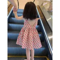 在飛比找ETMall東森購物網優惠-兒童夏季網紅小清新格子公主吊帶