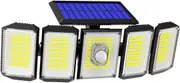 Solar Lights Outdoor Motion Sensor Security Separate Solar Panel, 300 LED 300° Angle Waterproof Wall Porch Yard Garage Pathway