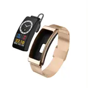 1.14 Inch Steel Band Earphone Detachable Smart Watch Support Bluetooth Call