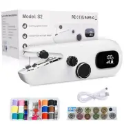 Sewing Machine with LED Display, Handheld Sewing Machine for Beginners, 3 Spe...