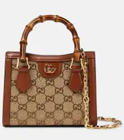 [Gucci] Gucci Diana Mini GG canvas tote bag One Size brown
