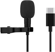 Microphone Portable Clip-On Wired Mic Noise Reduction 360° Omnidirectional Lapel Mic 3.5Mm/Type-C for Live Streaming Sound Type-C