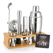 Bartender Kit Cocktail Shaker Set with Stand Bar Tool Bar Set for Drink Mixing