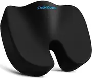 XXLSeat Cushion Office Car Seat Cushion, Memory Foam Cushion for Office Chair, Car Seat, Airplane, Bleacher Non-Slip Chair Pad, Butt Pillow for Desk, Wheelchair, Car (Black)