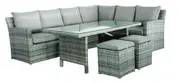VI Chios Wicker Weaving 7 Seater Outdoor Modular Sofa Set