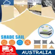 320GSM Sun Shade Sail Cloth Canopy Outdoor Awning Rectangle Square Grey 14 Size