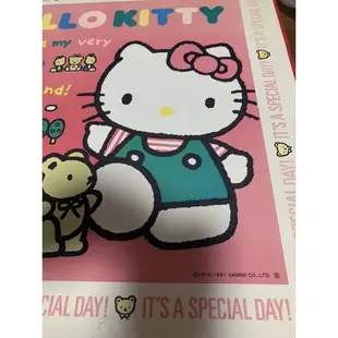 日本帶回三麗鷗sanrio hello kitty 哈囉 凱蒂貓 木頭 桌子 學習桌 折疊桌 小熊 抱熊 木製 褪色