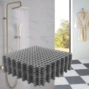 12Pack Interlocking Floor Tiles Soft PVC Non Slip Shower Floor Mat Modular In...