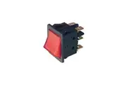 SR4643 250VAC 10A DPDT Heavy Duty Rocker Red Illuminated Switch