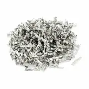 A● 500pcs Silver Tone Male Spade Crimp Terminals 2.8mm Wiring Connectors