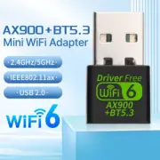 Wifi 6 AX900 Bluetooth 5.3 Wifi USB Adapter Wireless Network Card 2.4G&5Ghz Wi-F