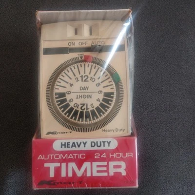 Vintage Heavy Duty Automatic 24 Hour Timer From Kmart Sealed!