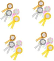 [LIFKOME] Color Corsage Ribbon Birthday Pins Trunk or Treat Awards Birthday Buttons Blank Medals Costume Awards Birthday Badge Stickers Blank Award Medals Rote Happy Birthday Pin