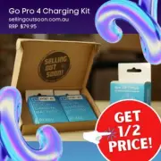 GoPro Hero 4 Camera Kit *2x Jap Battery *Charger *NEW *OZI *USB Go Pro AHDBT-401